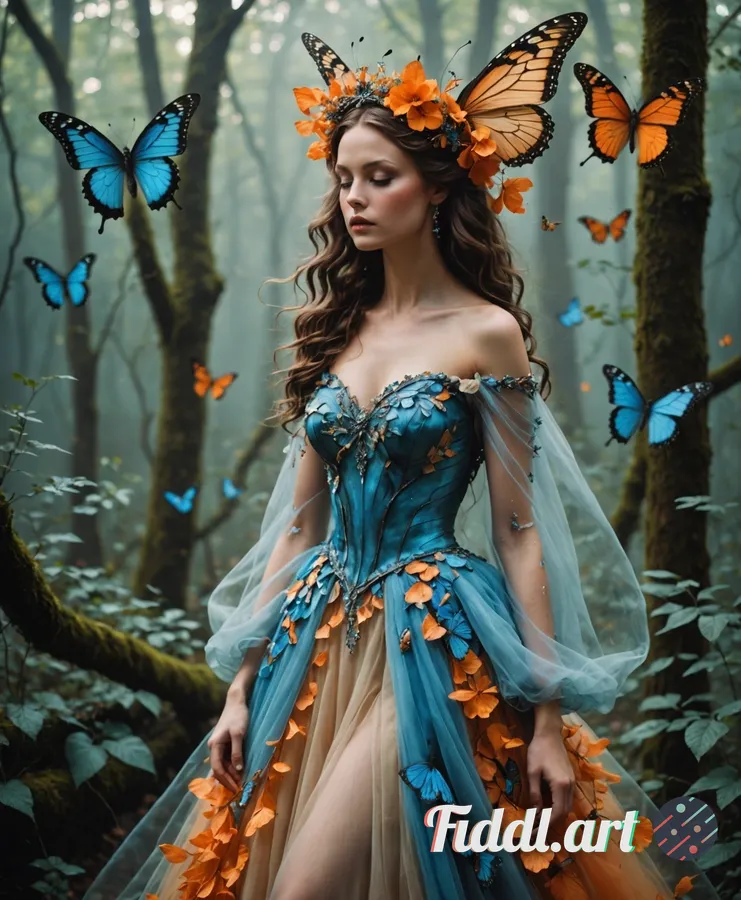 Media Index 0 | In a realm where dreams wove reality, a guardian emerged from the mists—hair like spun moonlight, cr