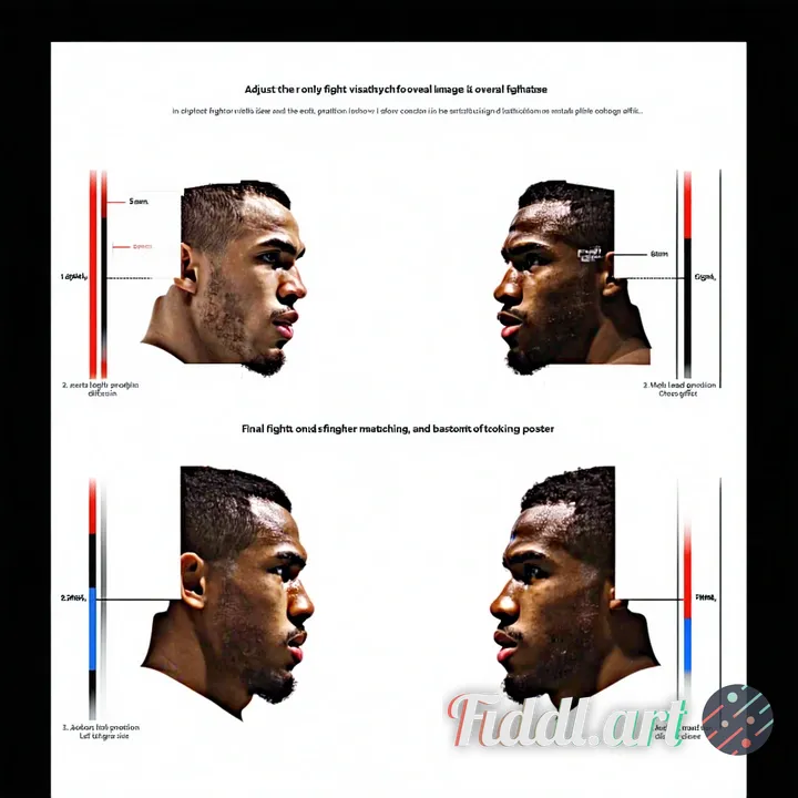 Adjust only the right fighter to visually match the left fighter while keeping the overall image as 