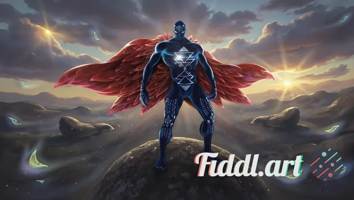 Transform this character into a painterly cinematic style inspired by Arcane, with hand-painted text