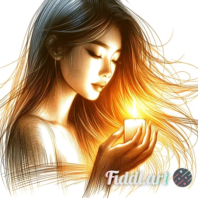 Media Index 0 | This artwork beautifully blends **sketch illustration** with a **warm, glowing realism**, creating a