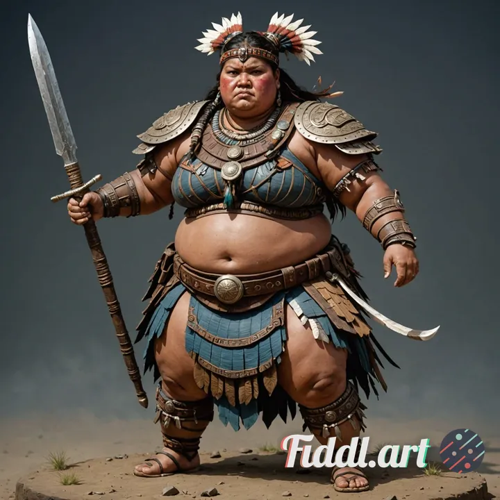 obese tribal female warrior