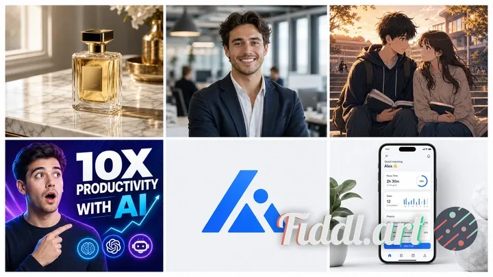 Muestra en seis paneles de las capacidades de GPT Image 2: fotografía de producto, retrato profesional, ilustración de anime, diseño de logotipo, maqueta de interfaz de usuario de aplicación y anuncio de marketing