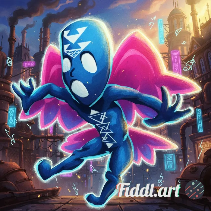 Transform this character into a richly detailed painterly cinematic style inspired by Arcane. Render