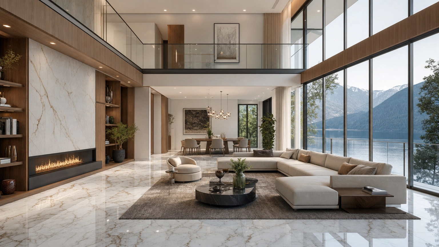 Exemplo de interior arquitetônico renderizado com GPT Image 2