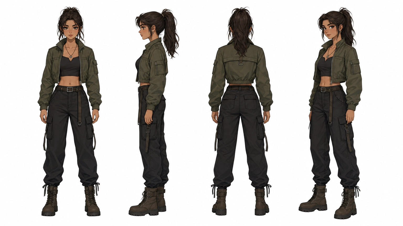 Exemplo de ficha de referência de personagem para animação e design de jogos