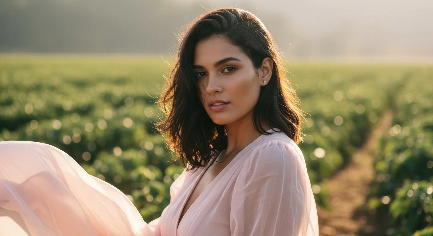 A triptych of three AI-generated portraits of the same female subject, each rendered by a different AI model: Photon (photorealistic), Imagen 4 Ultra (detailed, cinematic), and Flu