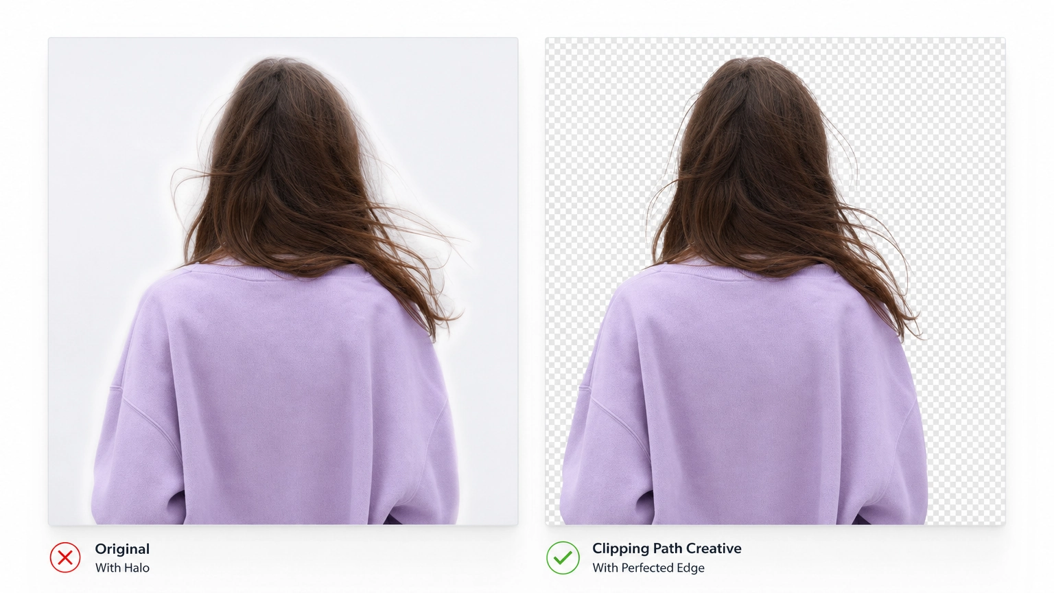 A side-by-side comparison of a product photo with a halo artifact versus a clean edge result from a top-tier AI tool, showing why accuracy matters.