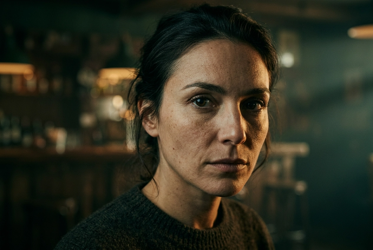 Ultra-realistic AI portrait of a woman with natural skin texture and cinematic lighting