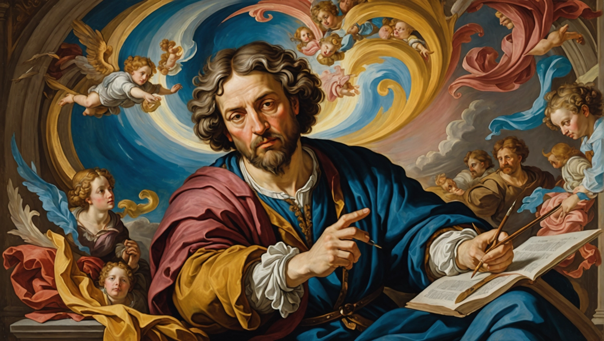 AIによる画像から画像への変換プロセスを明確に示した図。入力写真、テキストプロンプトでそれを処理するAIモデル、そして出力されたAI絵画が描かれています。